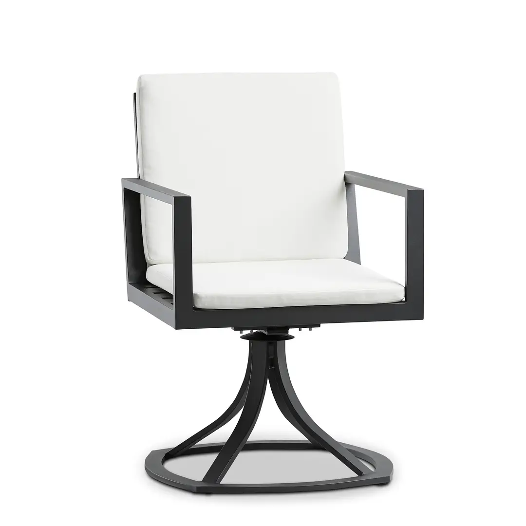 Linear Dark Gray White Swivel Arm Chair Linear Dark Gray White Swivel Arm Chair
