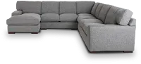 Veronica Dark Gray Down Large Left Chaise Sectional
