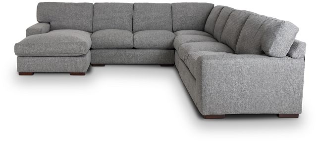 Veronica Dark Gray Down Large Left Chaise Sectional (2)