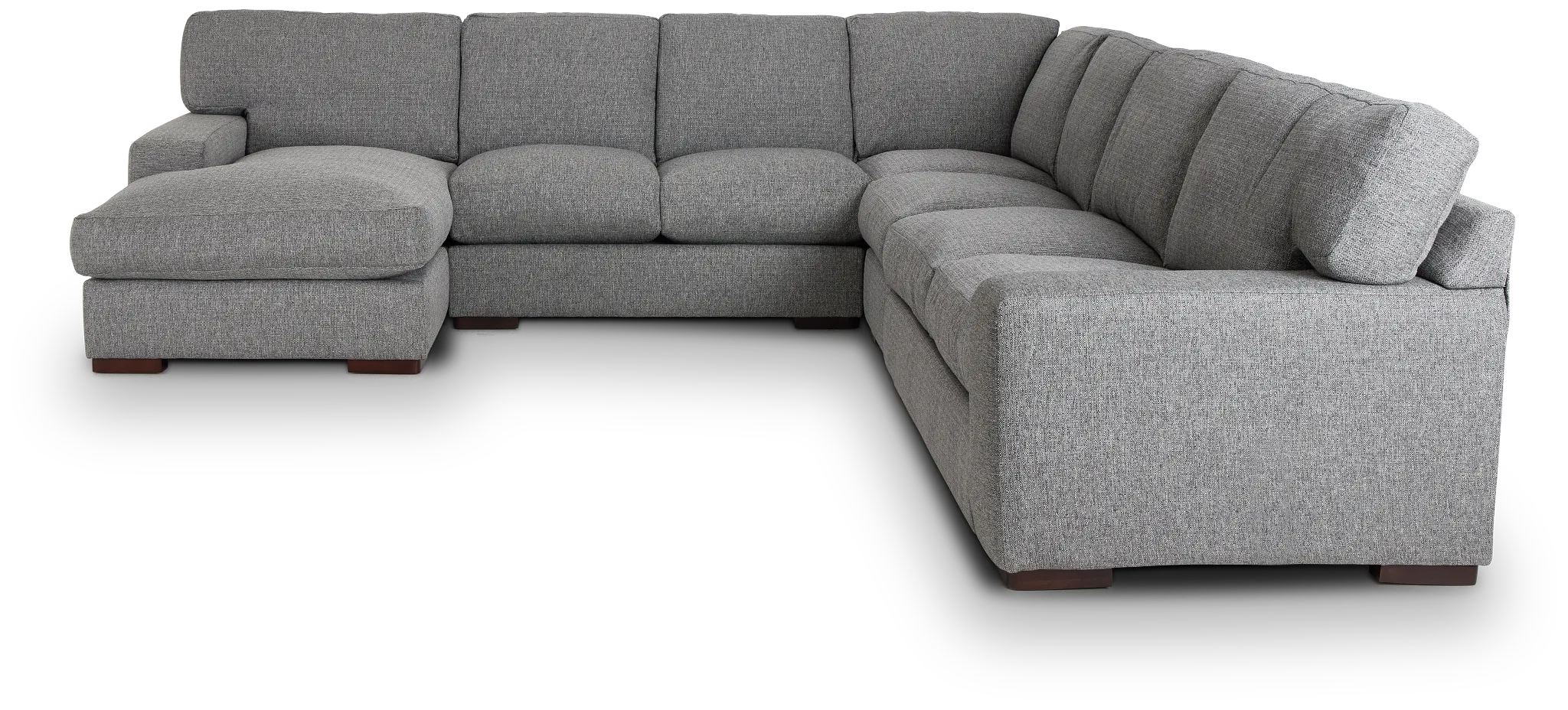 Veronica Dark Gray Down Large Left Chaise Sectional