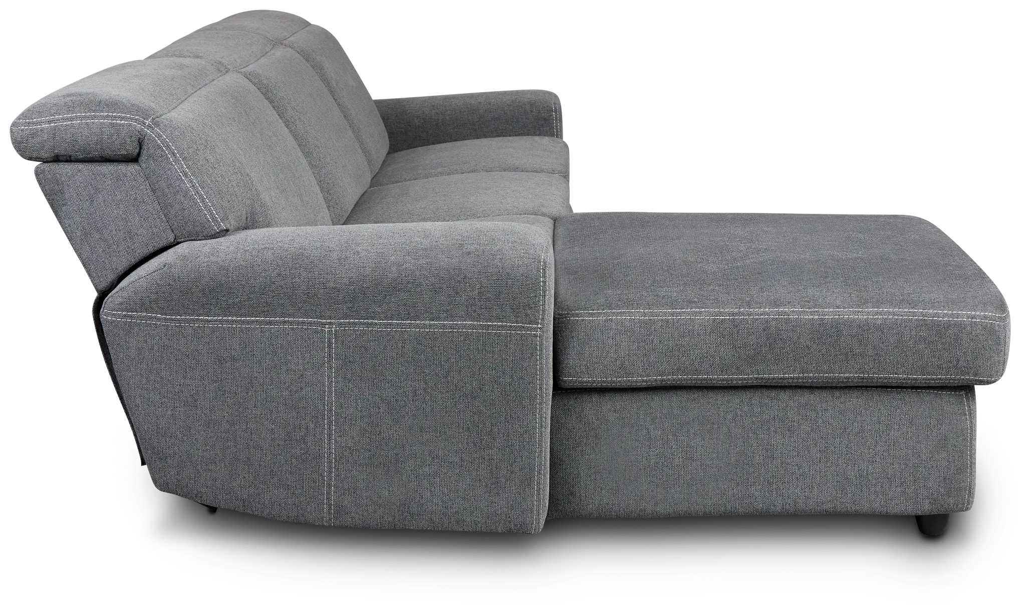 Callum Dark Gray Storage Small Left Power Chaise Sleeper Sectional