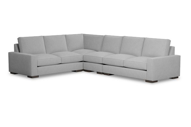 Edgewater Suave Gray Medium Two-arm Sectional