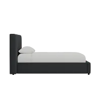 Grayton Elite Black 44" Upholstered Platform Bed