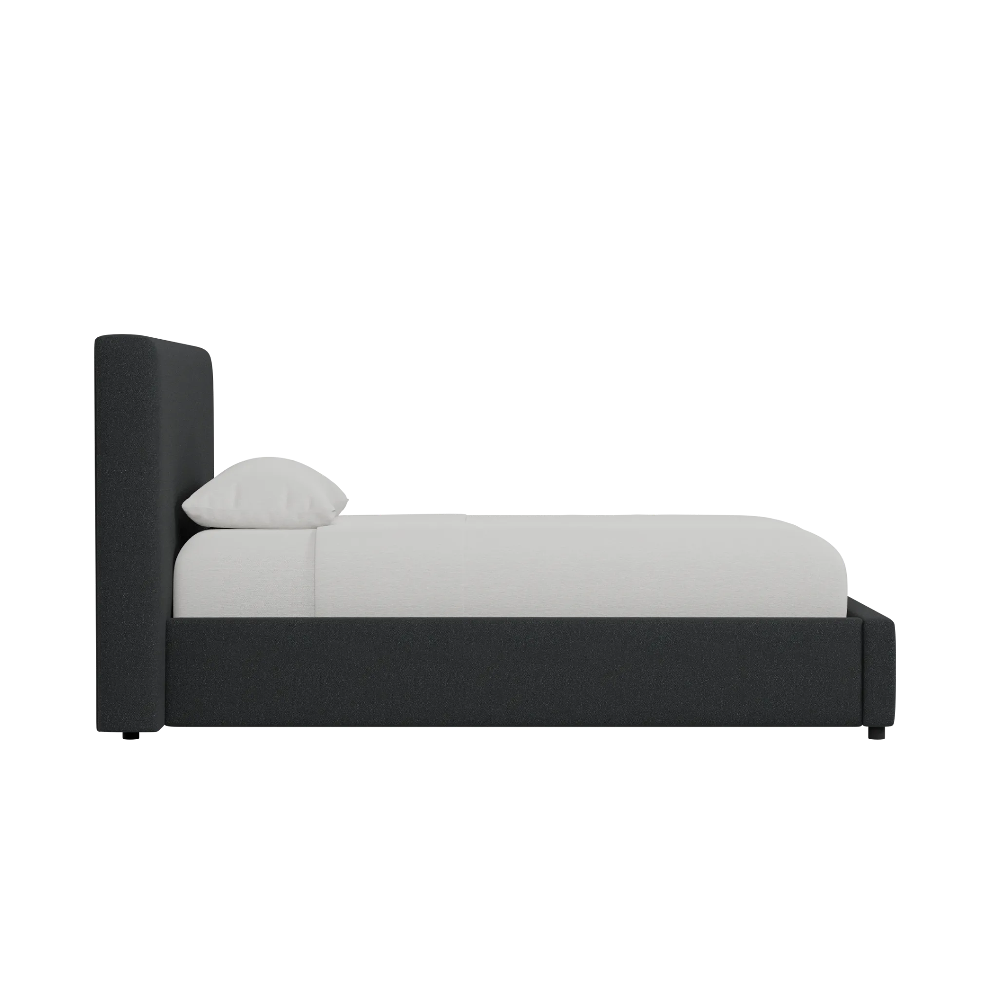 Grayton Elite Black 44" Upholstered Platform Bed