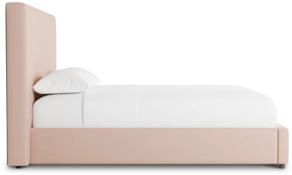 Grayton Joya Light Pink 54" Upholstered Platform Bed Grayton Joya Light Pink 54" Upholstered Platform Bed