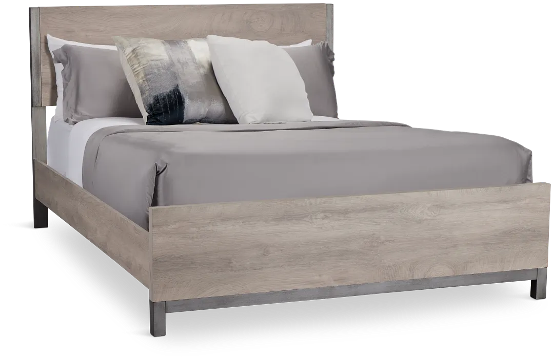 Evanston Gray Panel Bed