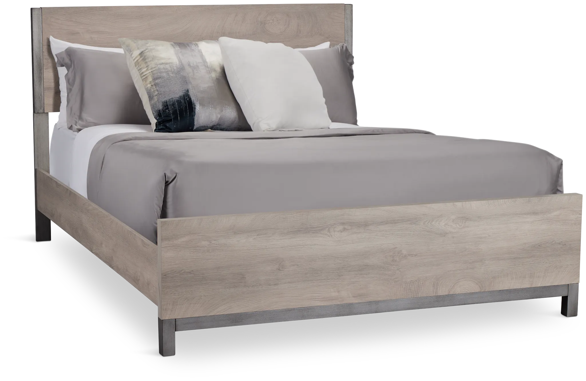 Evanston Gray Panel Bed