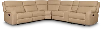 Rhett Taupe Micro Small Two-arm Manually Reclining Sectional