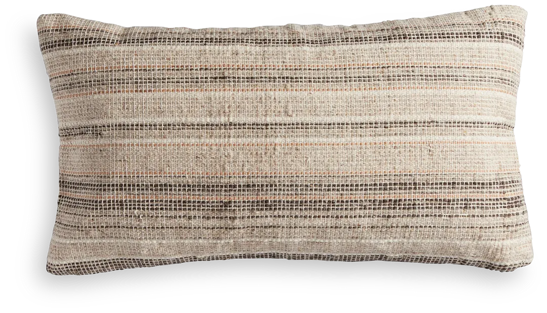 Belgravo Beige Lumbar Accent Pillow