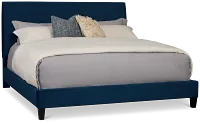Lucy Dark Blue Uph Platform Bed