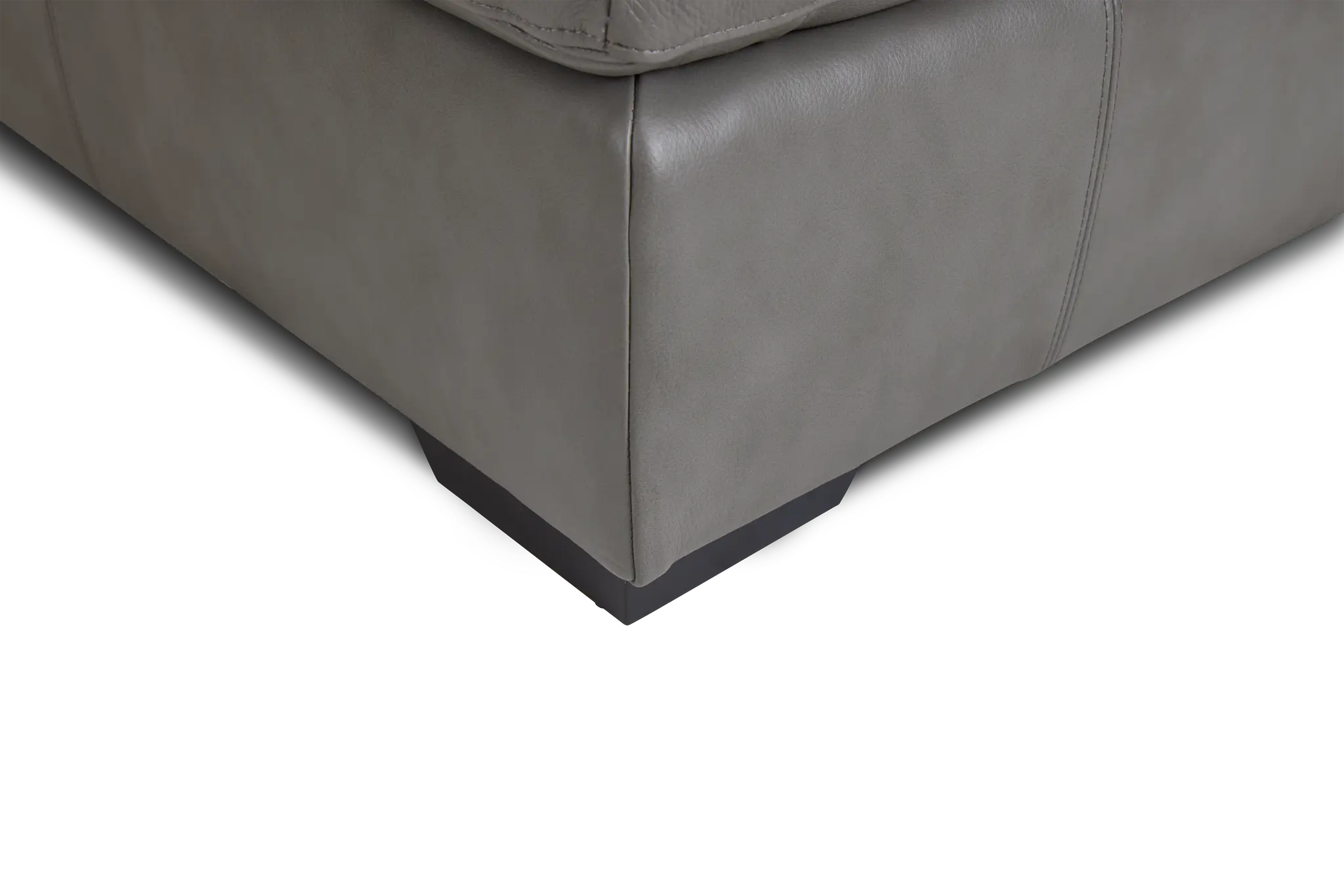 Dawkins Gray Leather Medium Right Chaise Sectional Dawkins Gray Leather Medium Right Chaise Sectional