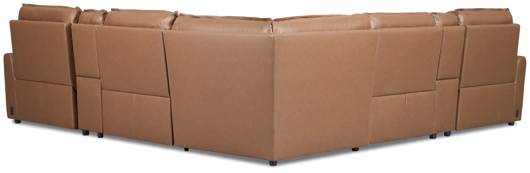 Edison Dark Brown Leather/vinyl Large Triple Power Reclining 2-arm Sectional Edison Dark Brown Leather/vinyl Large Triple Power Reclining 2-arm Sectional
