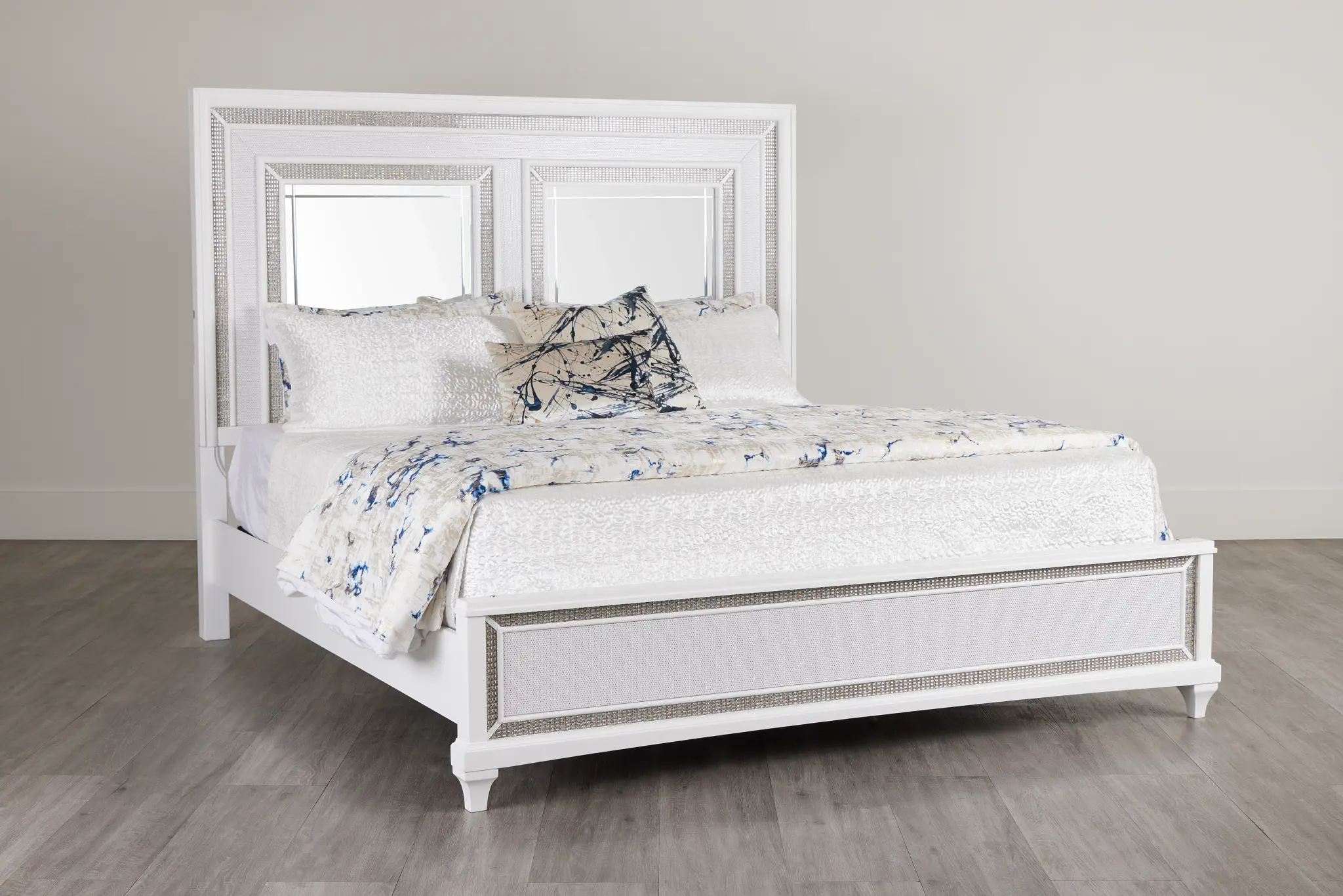 Milan White Panel Bed Milan White Panel Bed