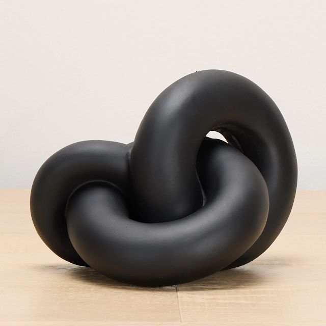Damla Black Resin Sculpture