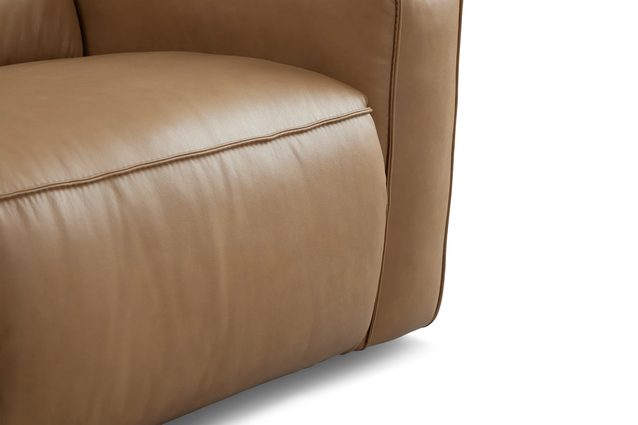 Ryland Brown Lthr/vinyl Small Two-arm Power Reclining Sectional