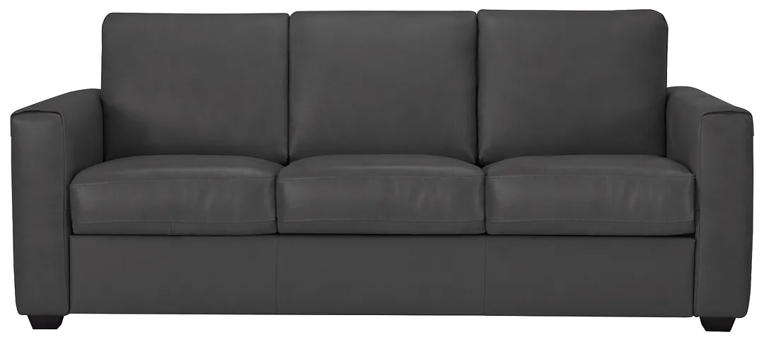 Lane Dark Gray Lthr/vinyl Memory Foam Sleeper