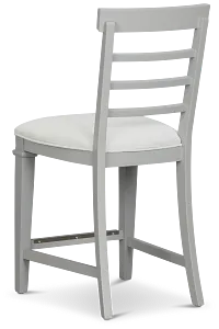 Cape Cod Gray 24" Upholstered Barstool