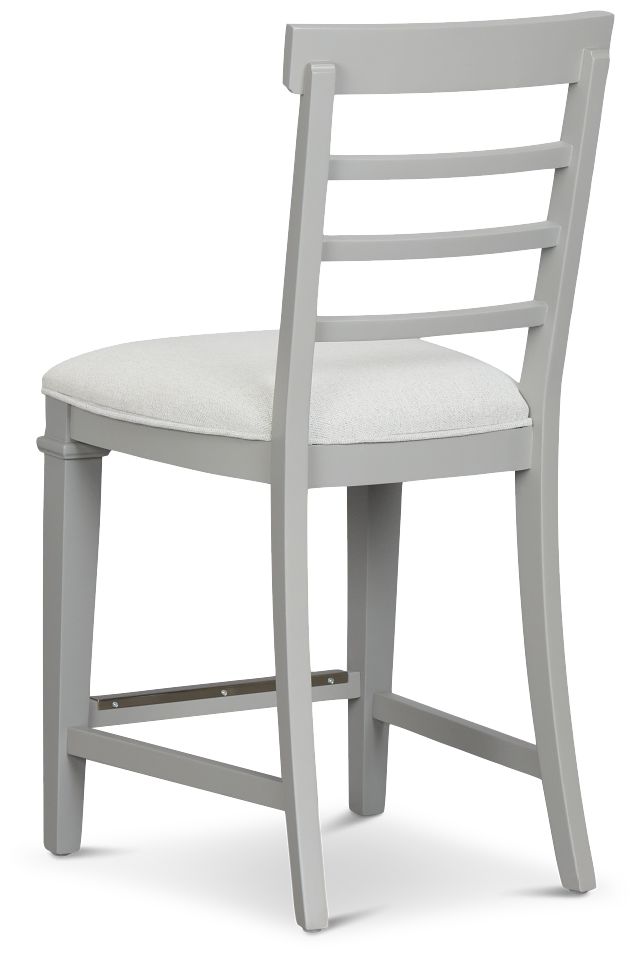 Cape Cod Gray 24" Upholstered Barstool
