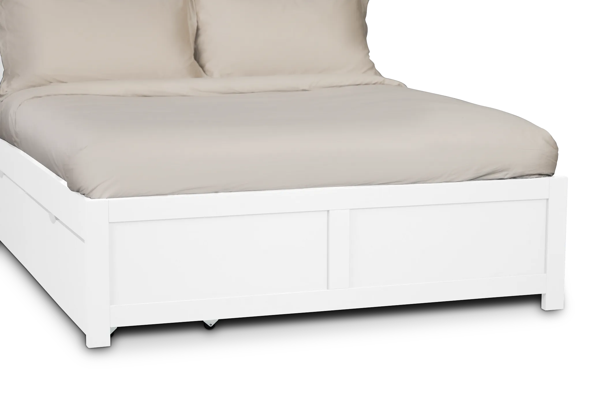 Charleston White Panel Bed With 2 Storage Drawers