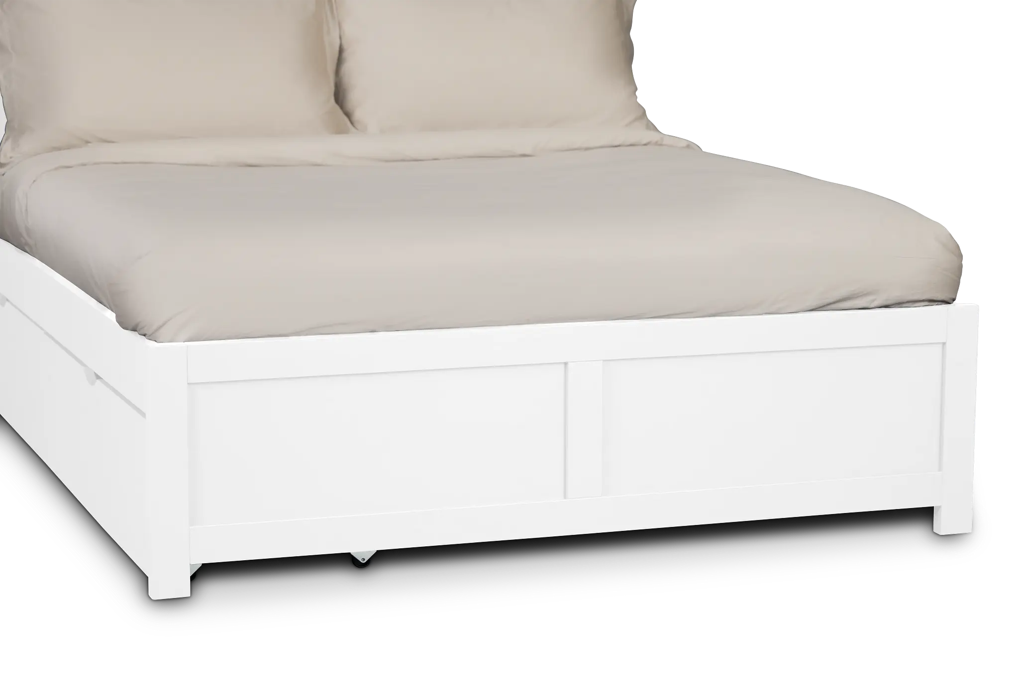 Charleston White Panel Bed With 2 Storage Drawers Charleston White Panel Bed With 2 Storage Drawers