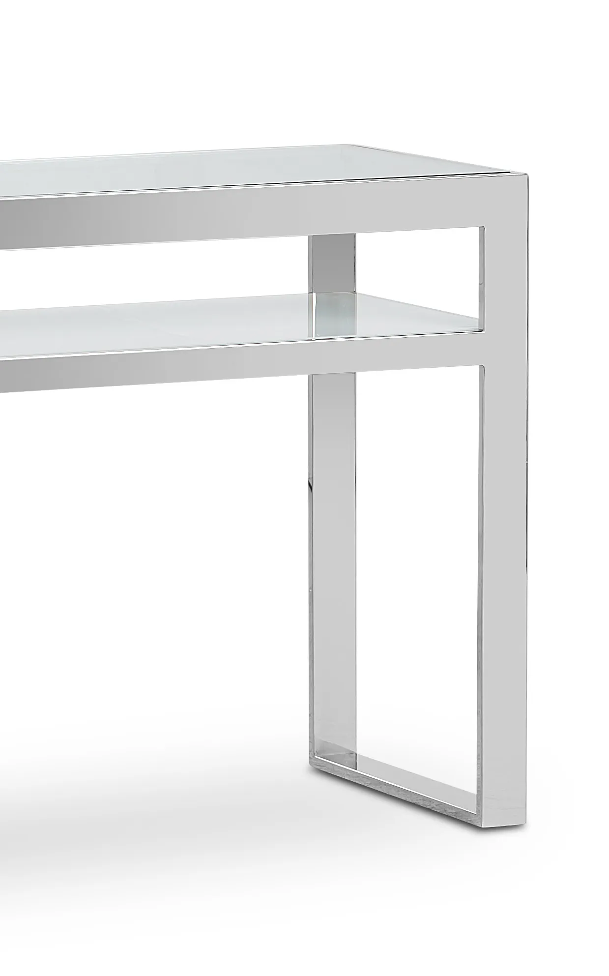 Miami White Glass Console Table