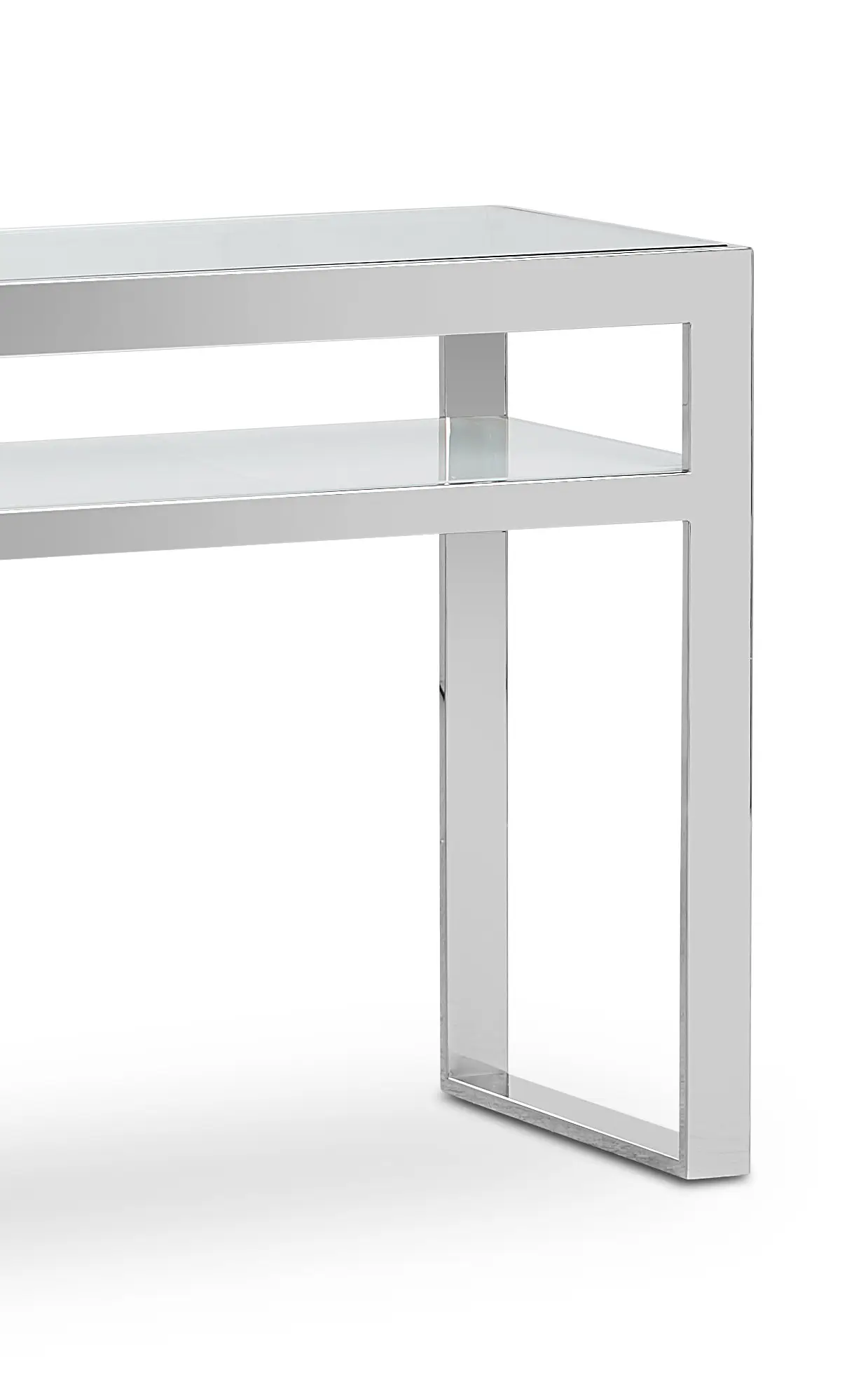 Miami White Glass Console Table Miami White Glass Console Table
