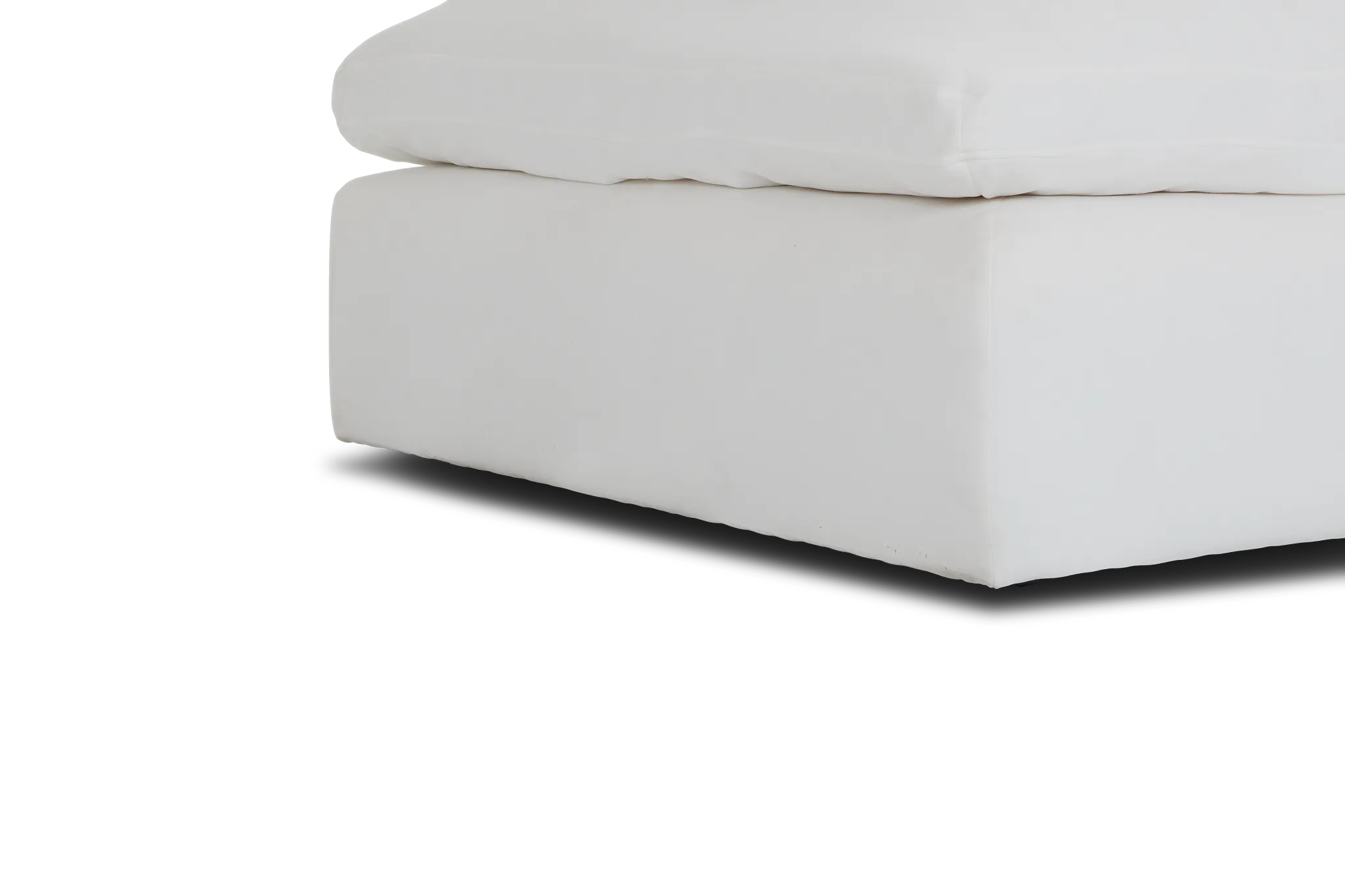 Nixon White Fabric 4-piece Bumper Sectional