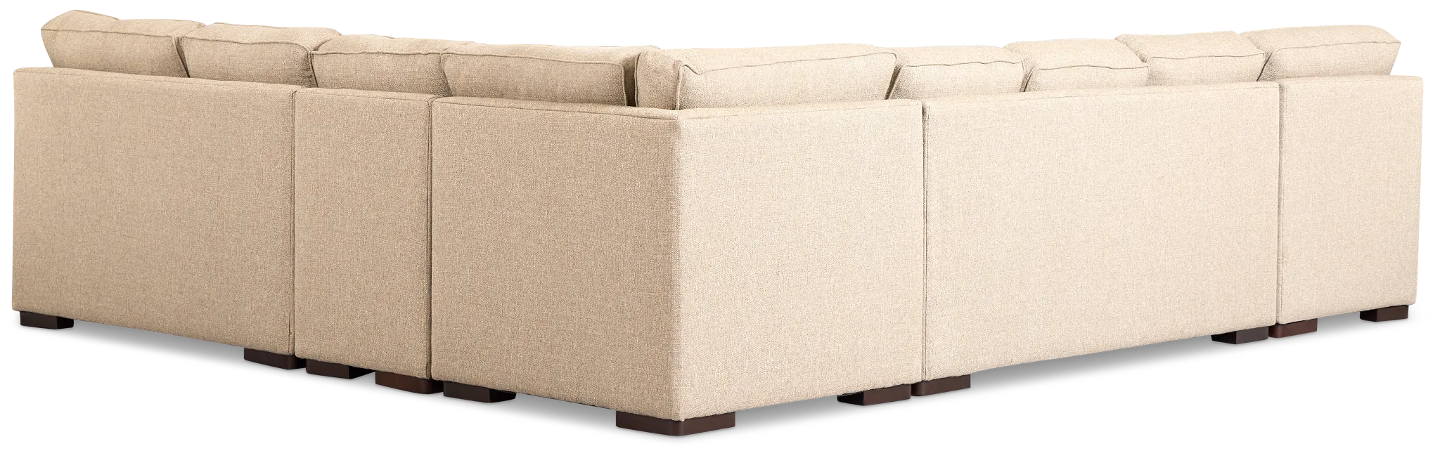Sinclair Brown Fabric Left Chaise Innerspring Sleeper Sectional