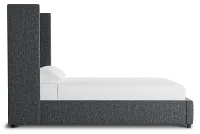 Captiva Delray Dark Gray 60" Upholstered Shelter Bed