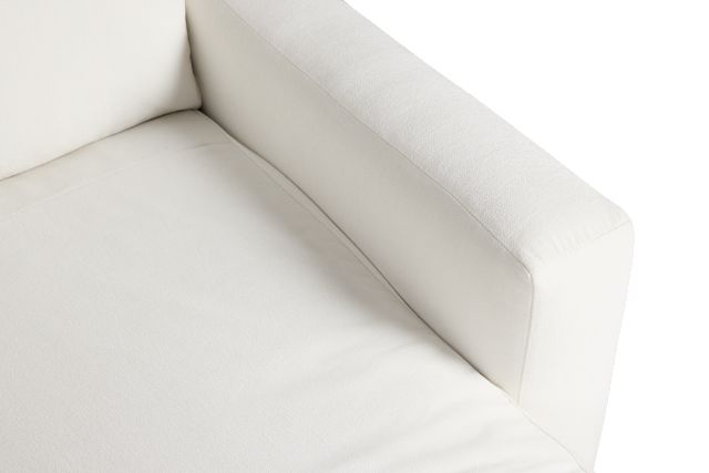 Citymod White Fabric Large Left Chaise Sectional With Storage Console