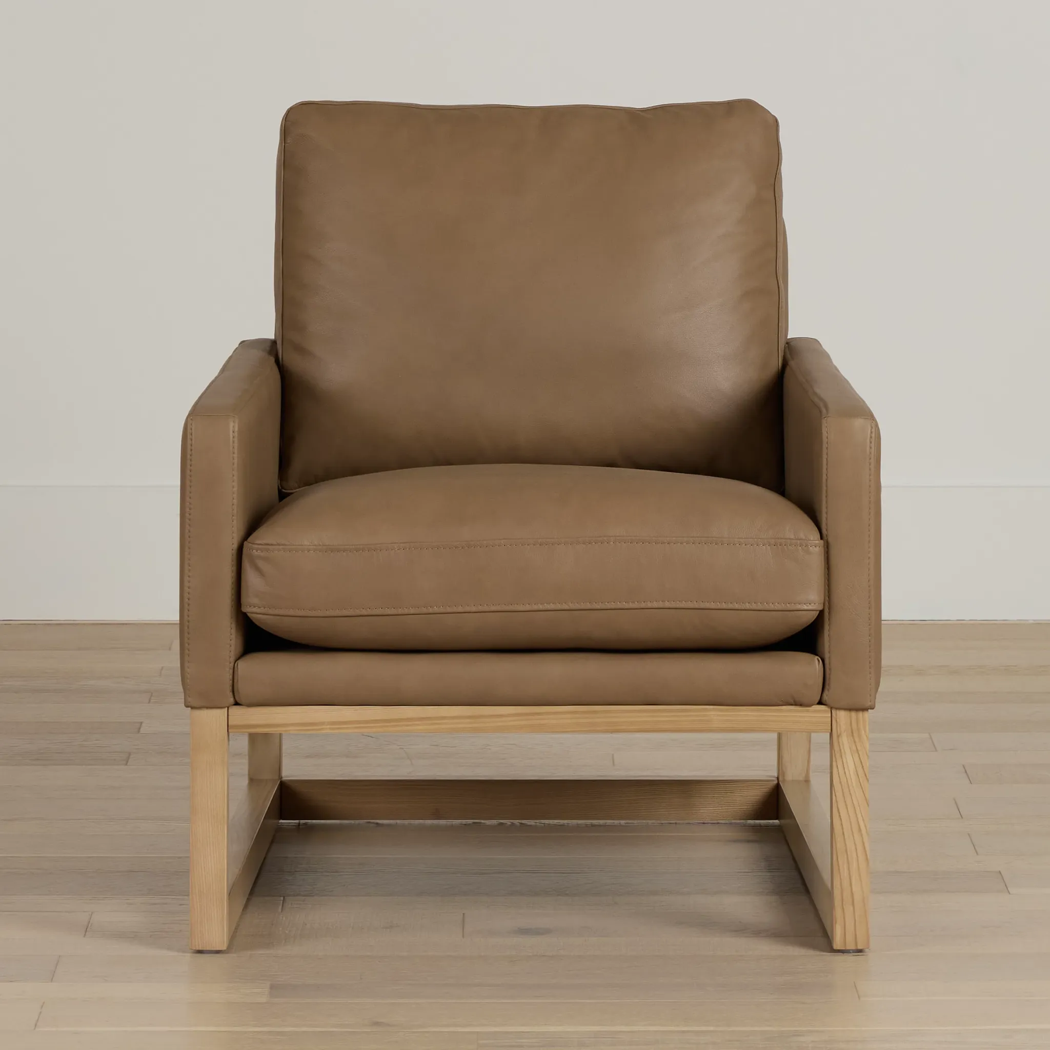 Phoebe Brown Leather Accent Chair