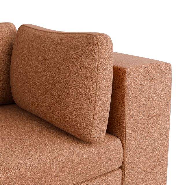 Destin Sutton Orange Fabric 2 Piece Modular Sofa
