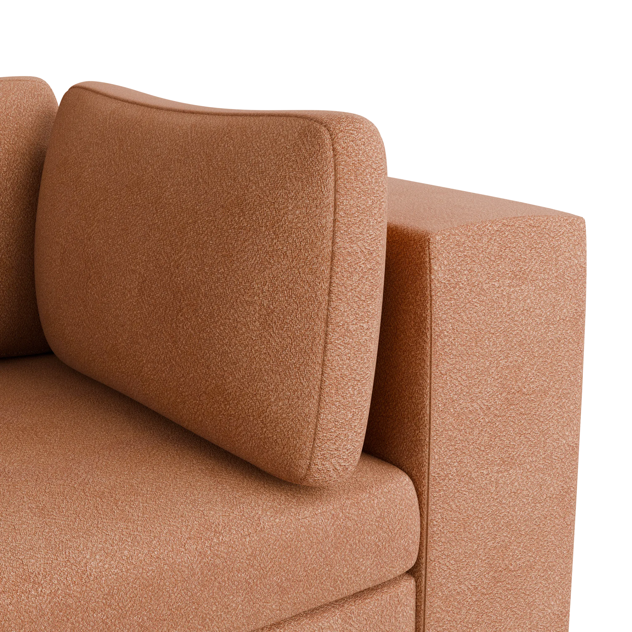 Destin Sutton Orange Fabric 2 Piece Modular Sofa