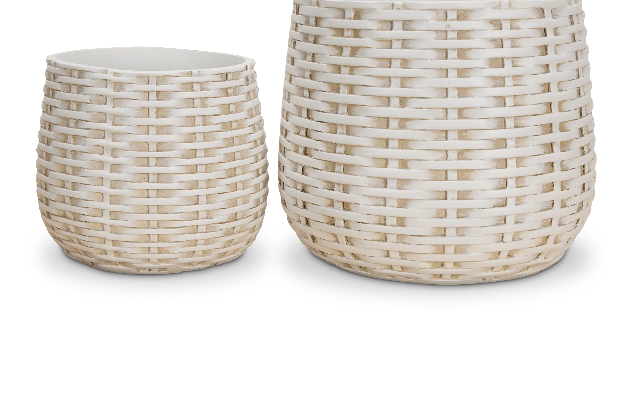 Deco White Set Of 2 Planter