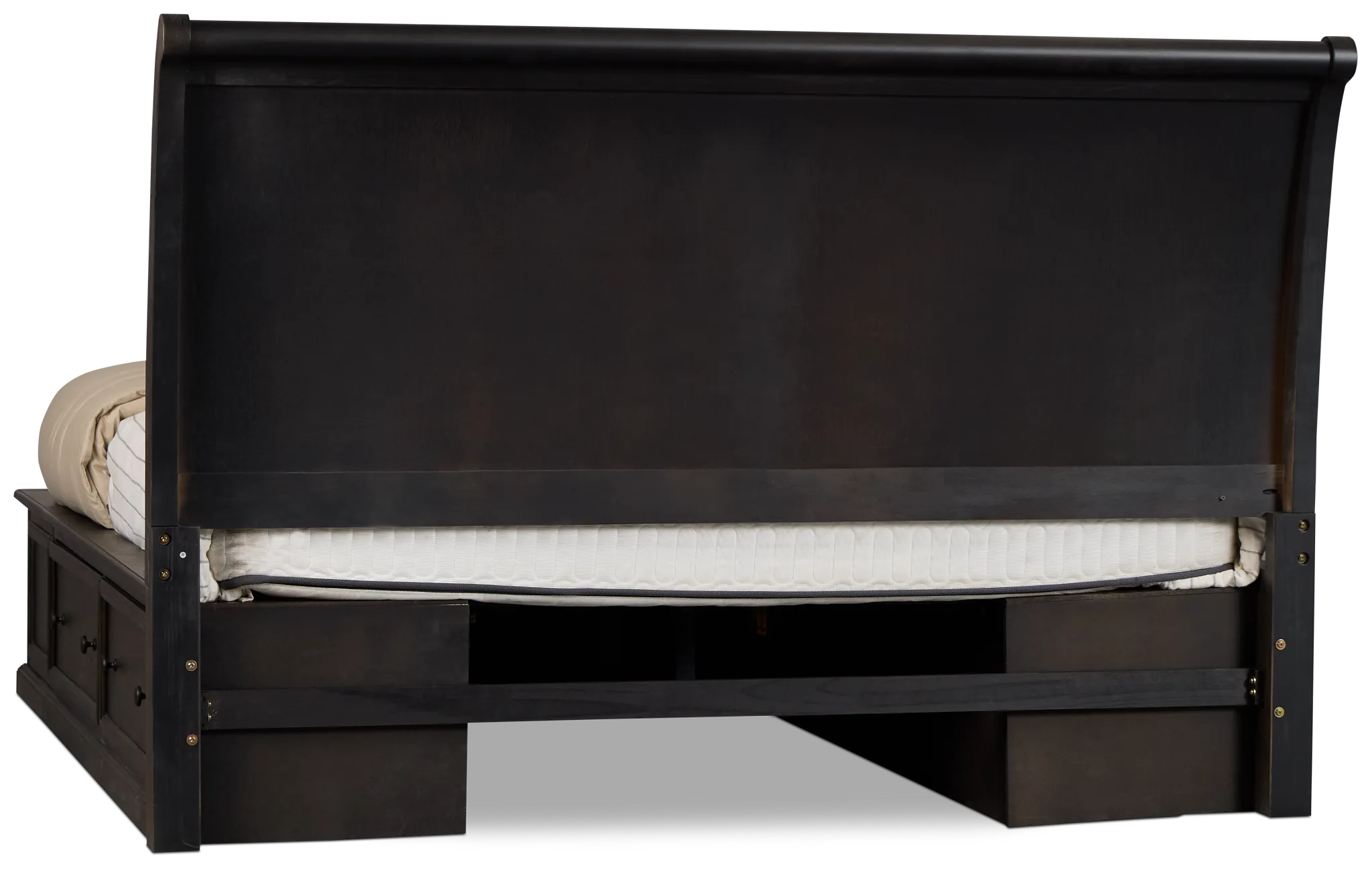 Galveston Dark Tone Sleigh Storage Bed