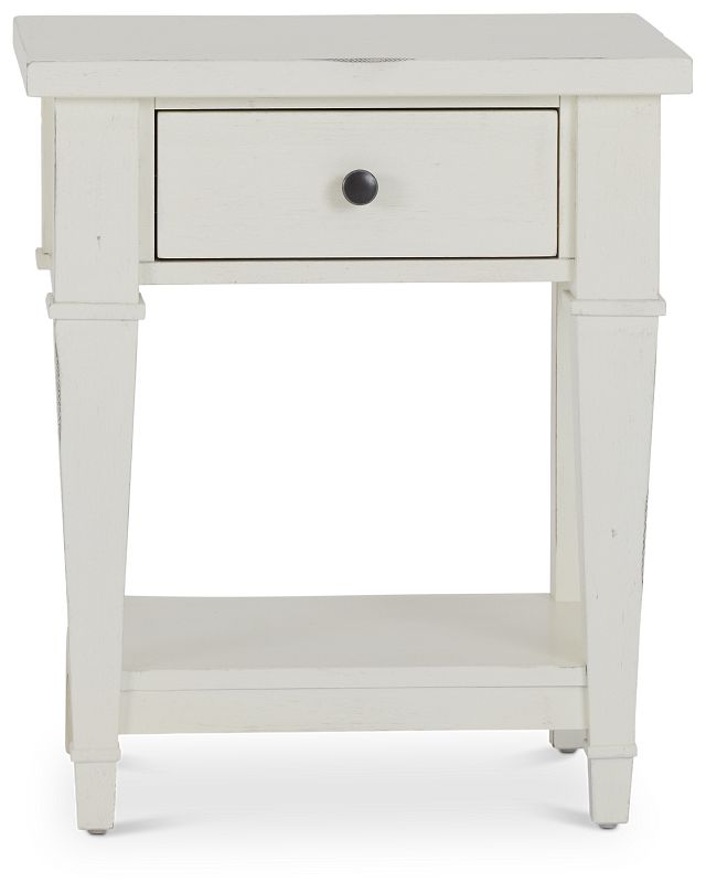 Stoney White 1-drawer Nightstand