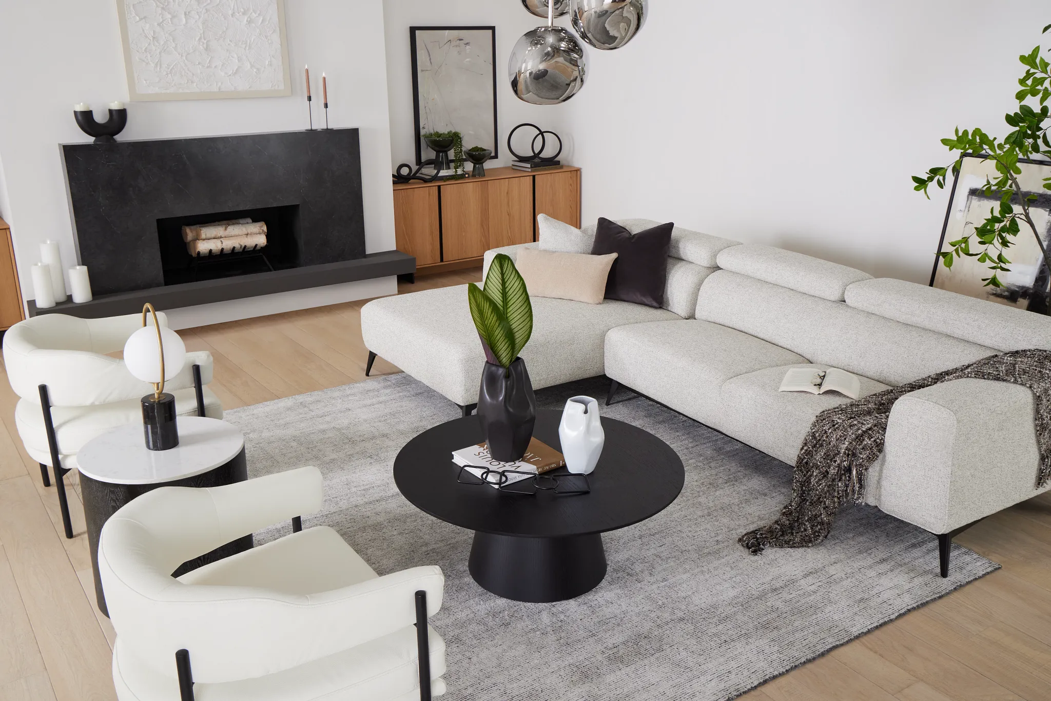 Alina Beige Fabric Left Chaise Sectional