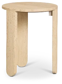 Appel Ivory Stone Accent Table
