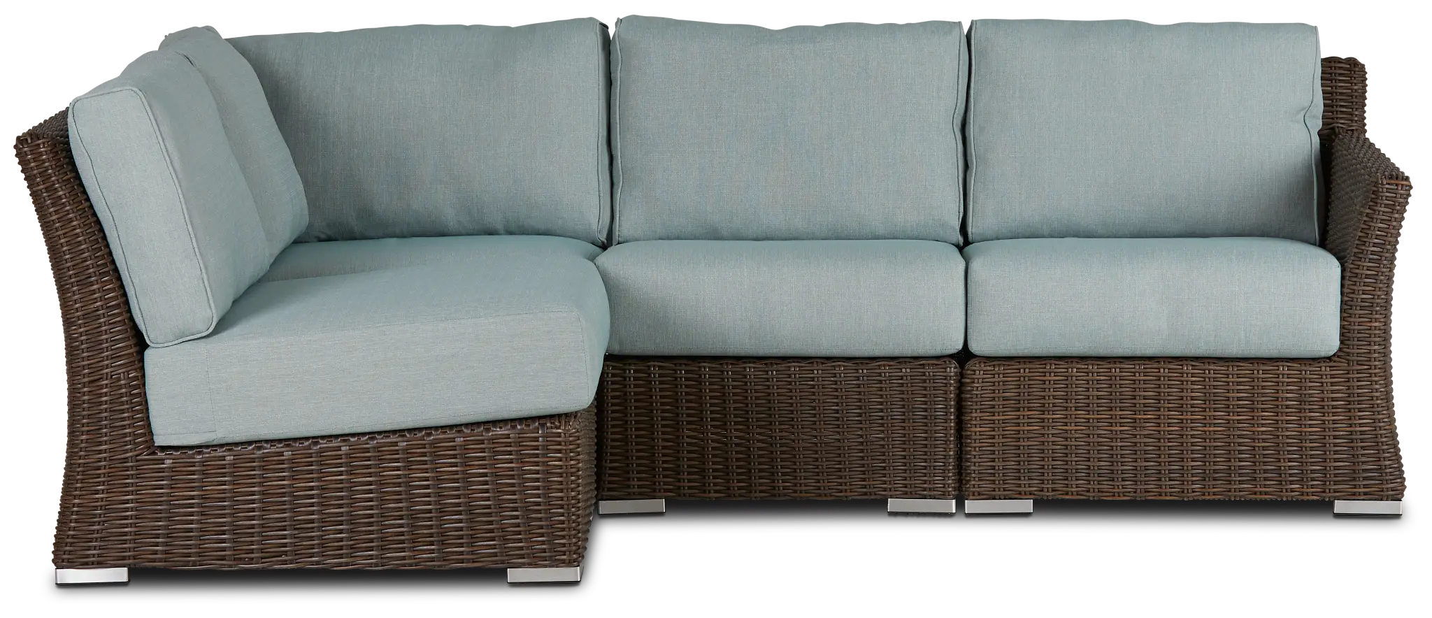 Southport Teal Right 4-piece Modular Sectional Southport Teal Right 4-piece Modular Sectional