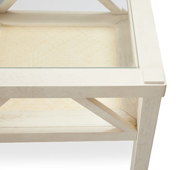 Ellie White Square End Table