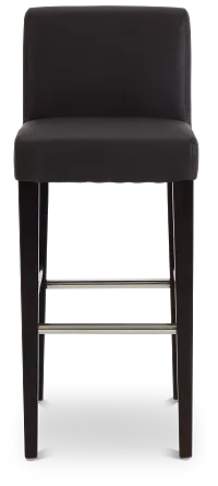 Cane Dark Brown Micro 30" Upholstered Barstool