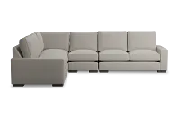 Edgewater Revenue Beige Medium Two-arm Sectional