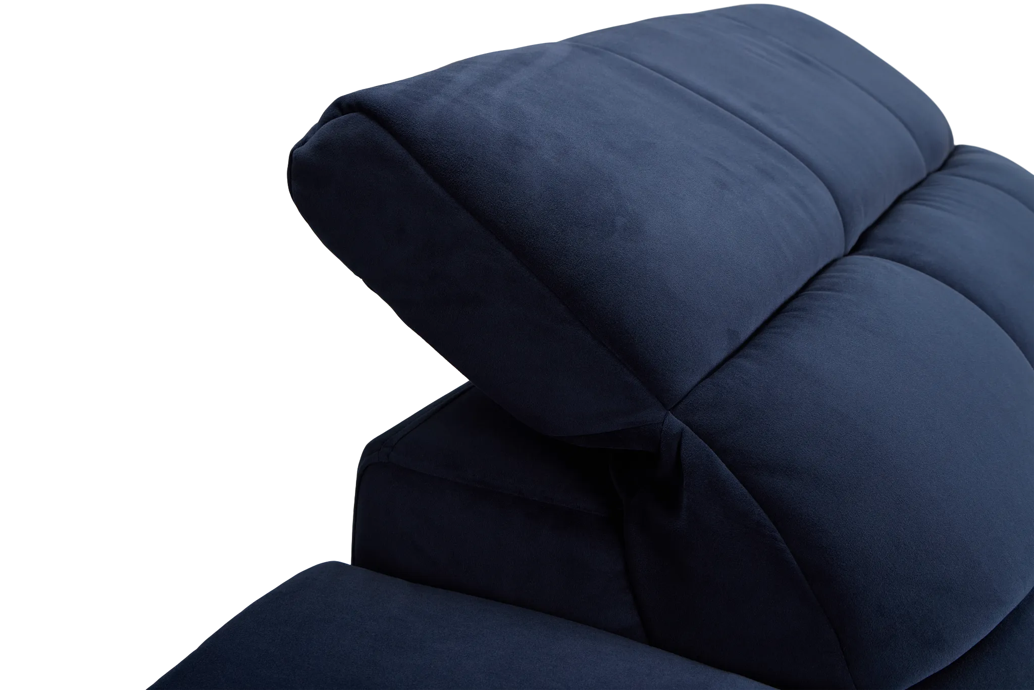 Gemma Navy Velvet Small Two-arm Power Reclining Sectional