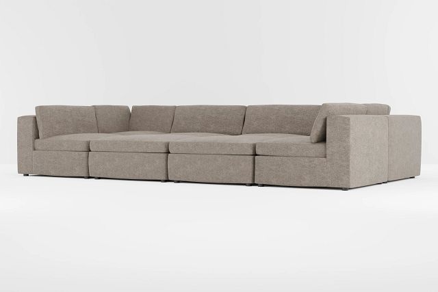 Destin Elite Brown Fabric 8-piece Pit Sectional