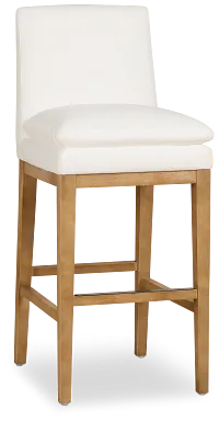 Nixon White 30" Upholstered Barstool