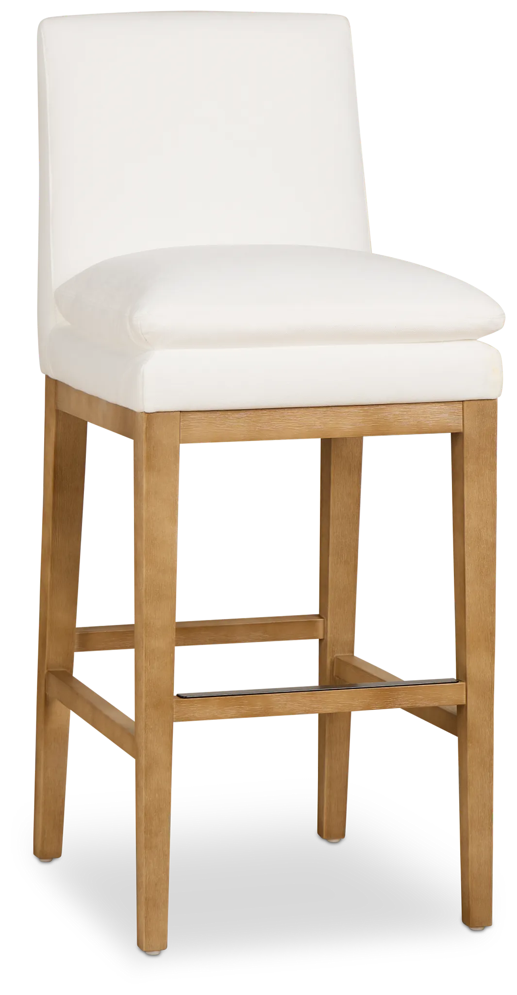 Nixon White 30" Upholstered Barstool