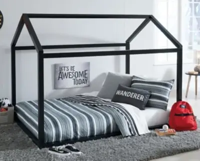 Flannibrook Black Bed Frame Flannibrook Black Bed Frame