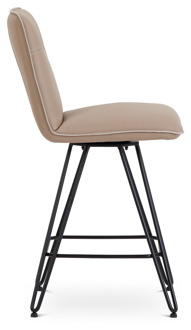 Demi Taupe Uph 24" Swivel Barstool