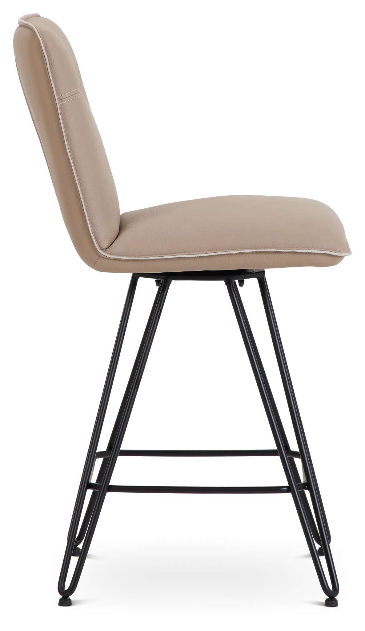 Demi Taupeswivel 24" Upholstered Barstool