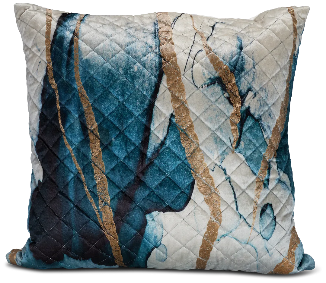 Langston Blue 22" Square Accent Pillow